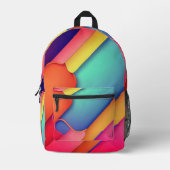 Moderne Kunstdesign-Falten der Farbe Bedruckter Rucksack (Vorderseite)