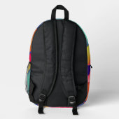 Moderne Kunstdesign-Falten der Farbe Bedruckter Rucksack (Rückseite)
