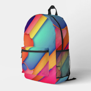 Moderne Kunstdesign-Falten der Farbe Bedruckter Rucksack