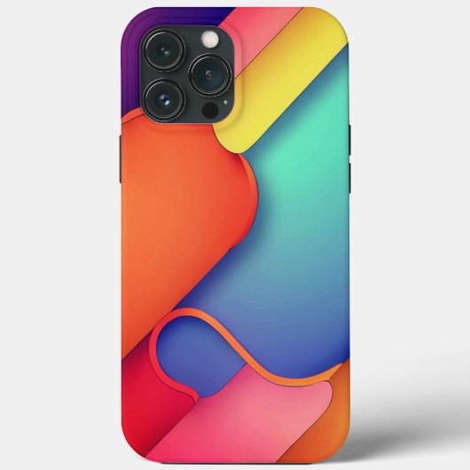 Moderne Kunstdesign-Falten der Farbe Case-Mate iPhone Hülle (Rückseite)