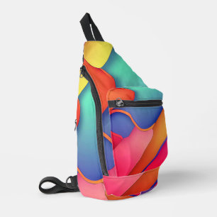 Moderne Kunstdesign-Falten der Farbe Crossbody Bag
