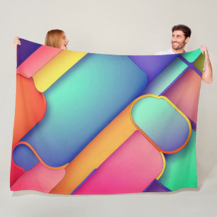 Moderne Kunstdesign-Falten der Farbe Fleecedecke