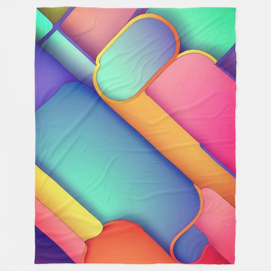 Moderne Kunstdesign-Falten der Farbe Fleecedecke (Vorderseite)