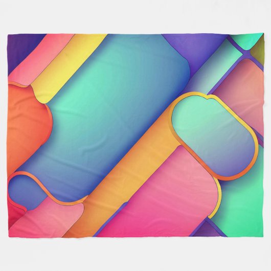 Moderne Kunstdesign-Falten der Farbe Fleecedecke (Vorderseite (Horizontal))