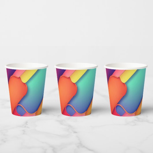 Moderne Kunstdesign-Falten der Farbe Pappbecher (Multi)
