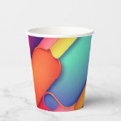 Moderne Kunstdesign-Falten der Farbe Pappbecher (Vorderseite)