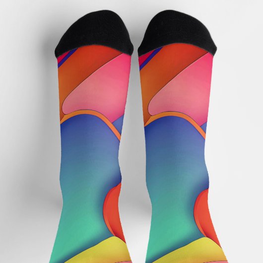 Moderne Kunstdesign-Falten der Farbe Socken (Oben)