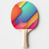 Moderne Kunstdesign-Falten der Farbe Tischtennis Schläger (Vorderseite)