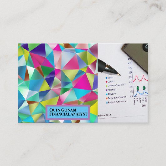 Moderne Kunstfarben Abstrakter Hintergrund Visitenkarte (Vorderseite)