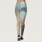 Moderne Kunstfarben Bio Formen Leggings (Rückseite)