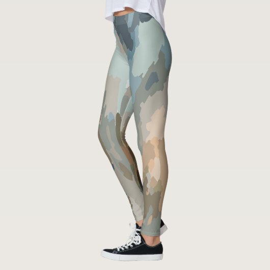 Moderne Kunstfarben Bio Formen Leggings (Links)