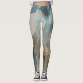 Moderne Kunstfarben Bio Formen Leggings (Vorderseite)