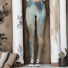 Moderne Kunstfarben Bio Formen Leggings