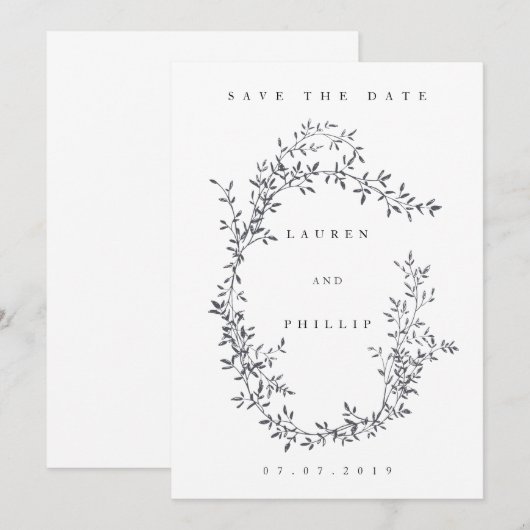 Moderne Kunstflorentechnik speichert die Datumskar Save The Date (Vorne/Hinten)