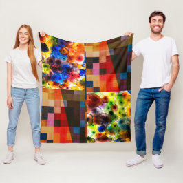 Moderne Kunstfusion Fleecedecke