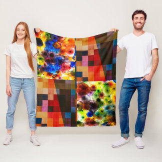 Moderne Kunstfusion Fleecedecke