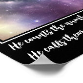 Moderne Kunstgalaxie Sky Bible Verse Poster (Ecke)