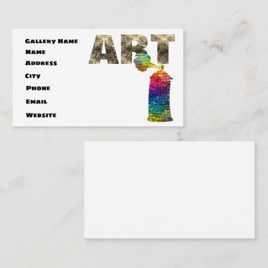 Moderne Kunstgalerie Visitenkarte (Vorne/Hinten)