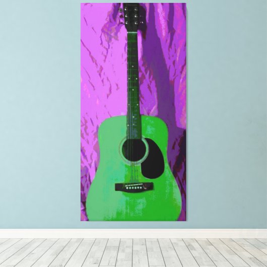 Moderne Kunstgitarre Leinwanddruck (Insitu (Holzboden))