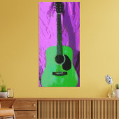 Moderne Kunstgitarre Leinwanddruck (Insitu (Wohnzimmer))