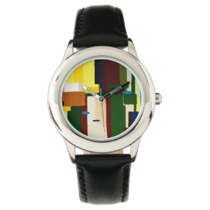 Moderne Kunsthandwerkliche Stahlüberwachung Armbanduhr