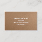 Moderne Kunsthandwerkskunst Visitenkarte (Rückseite)