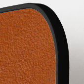 Moderne Kunstleder-Orangemonogramm Pickleball Schläger (Linke Seite)
