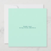 Moderne Künstlerisch Coral Florals Name Glück Neu  Karte (Rückseite)