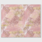 Moderne Künstlerisch Glam Imitate Rose Gold Glitze Geschenkpapier (Flach)