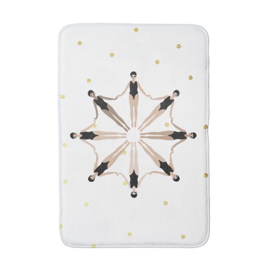 Moderne künstlerisch synchronisierte Schwimmer Gol Badematte (Vorderseite Vertikal)