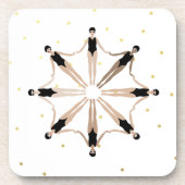 Moderne künstlerisch synchronisierte Schwimmer Gol Getränkeuntersetzer (Vorderseite)