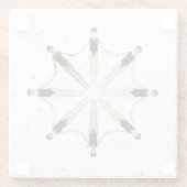 Moderne künstlerisch synchronisierte Schwimmer Gol Glasuntersetzer (Rückseite)