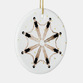 Moderne künstlerisch synchronisierte Schwimmer Gol Keramik Ornament (Rechts)