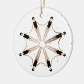 Moderne künstlerisch synchronisierte Schwimmer Gol Keramik Ornament (Links)