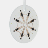 Moderne künstlerisch synchronisierte Schwimmer Gol Ornament Aus Glas (Vorderseite Rechts)