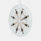 Moderne künstlerisch synchronisierte Schwimmer Gol Ornament Aus Glas (Vorderseite links)