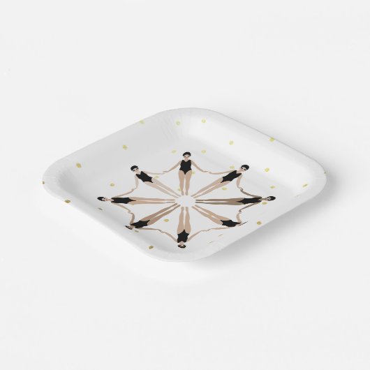 Moderne künstlerisch synchronisierte Schwimmer Gol Pappteller (Gewinkelt)