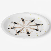 Moderne künstlerisch synchronisierte Schwimmer Gol Pappteller (Schrägansicht)