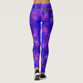 Moderne Künstlerische Abstrakte kosmische Lila Mar Leggings (Rückseite)