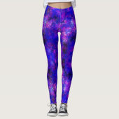 Moderne Künstlerische Abstrakte kosmische Lila Mar Leggings (Vorderseite)