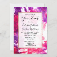 Moderne Künstlerische Abstrakte Neon Pink Lila Gef