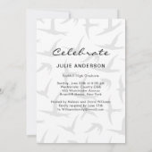 Moderne Künstlerische Ausstiegsparty lädt ein Einladung (Rückseite)