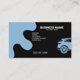 Moderne, künstlerische Black Mobile Car Wash & De Visitenkarte