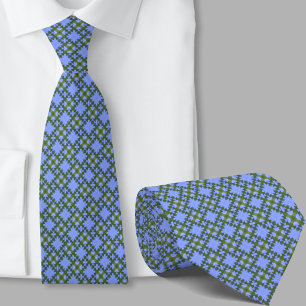 Moderne künstlerische blaue geometrische Muster Kr Krawatte