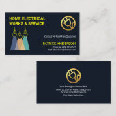 Moderne künstlerische Farben Leuchtmittel Elektris Visitenkarte (Vorne/Hinten)