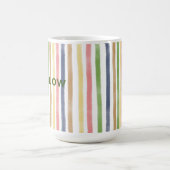 Moderne Künstlerische, farbenfrohe Linien - Muster Kaffeetasse (Mittel)