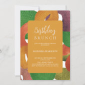 Moderne künstlerische Herbst farbenfrohe Muster Ge Einladung (Vorderseite)