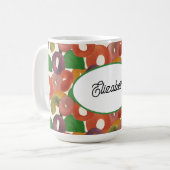 Moderne künstlerische Herbstfarbige Muster Kaffeetasse (Vorderseite Links)