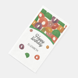 Moderne künstlerische Herbstfarbige Muster Serviette