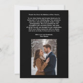 Moderne künstlerische Hochzeit Danke Black Brown Save The Date (Rückseite)